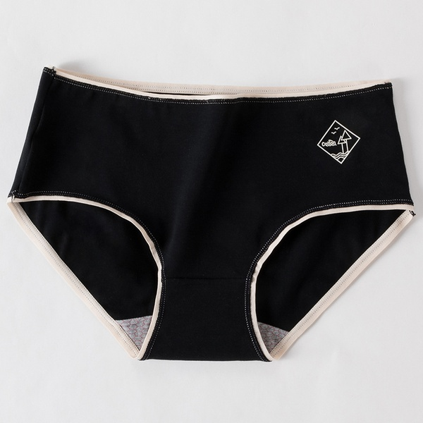 Casual Solid Underwear Lady Brief Pretty