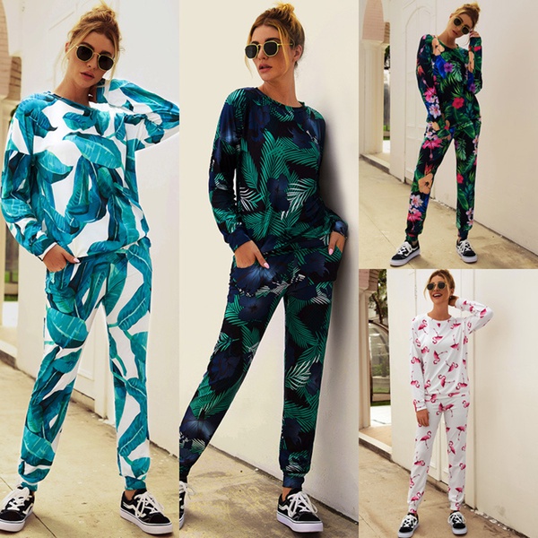 2-piece Floral active set