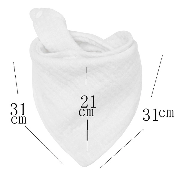 Soft Cotton Solid Color Baby Bibs Triangle Towel Feeding Drool Bibs