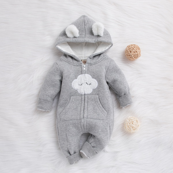 Baby Adorable Cloud Hooded Jumpsuits