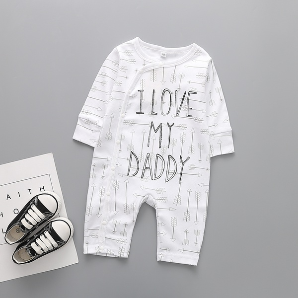 Baby I LOVE MY DADDY or THE APPLE OF MY MUMMY’S EYE Letter Print Jumpsuits