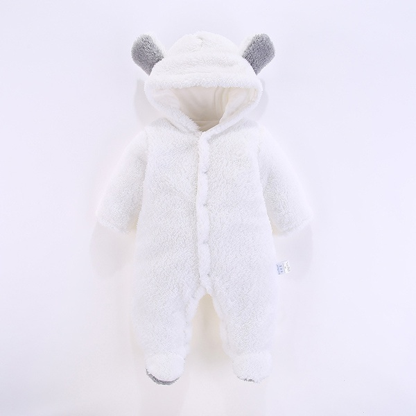 Baby Boy / Girl 3D Bear Design Winter Hooded Jumpsuit