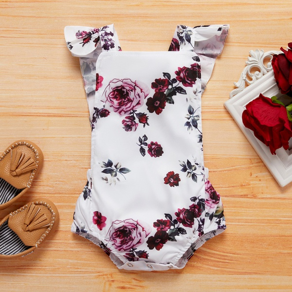 Baby Girl Floral Allover Sleeveless Romper