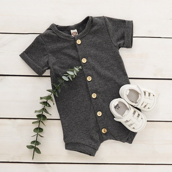Baby Striped Short-sleeve Romper