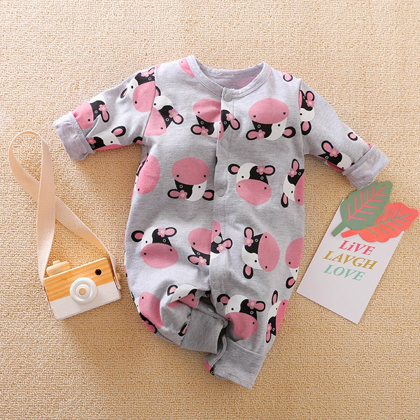 Baby Adorable Cow Print Jumpsuit