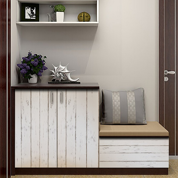 Wood Panel Pattern Interior Film Self-adhesive Peel-stick