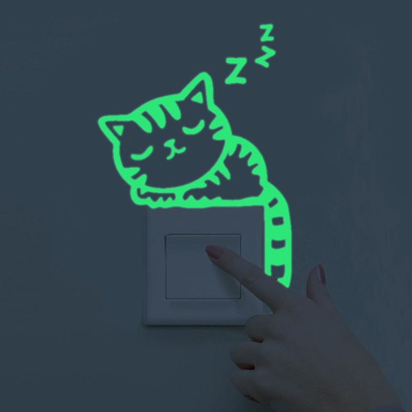 Luminous Sleeping Cat Wall Sticker