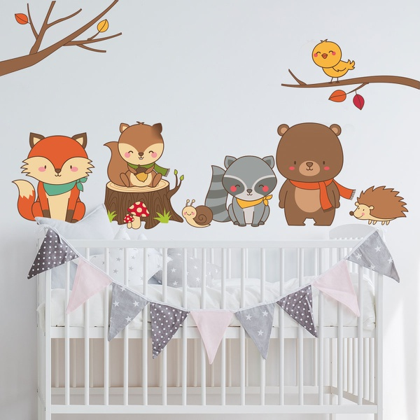 Cartoon Animal Sticky Wall Decor