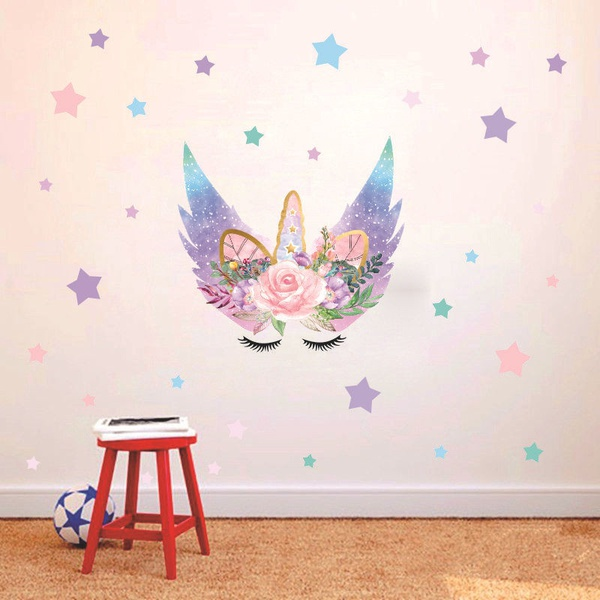 Unicorn and Star Wall Sticker Home Decoration