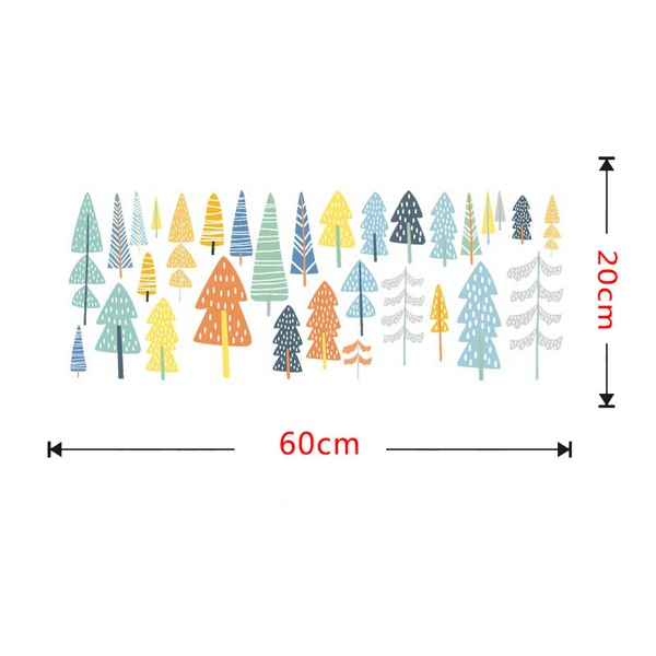 Freehand Sketch Forest Wall Sticker Home Decoration