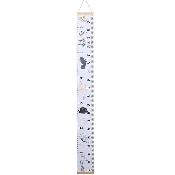 Cartoon Design Canvas Height Chart wall Decor