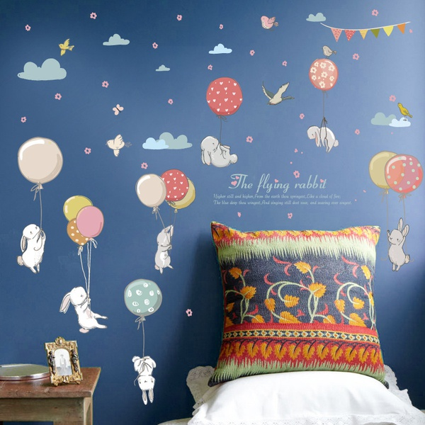 Animal With Balloon Sticky Wall Decor