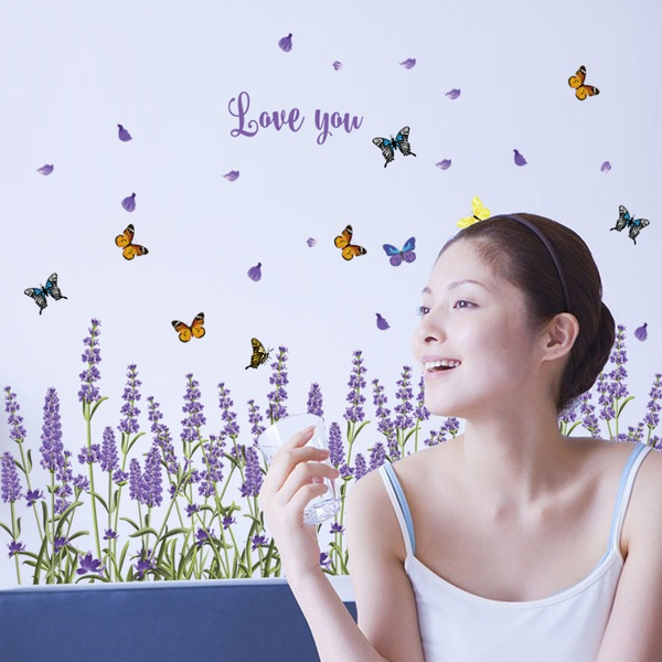 Lavender Sticky Wall Decor