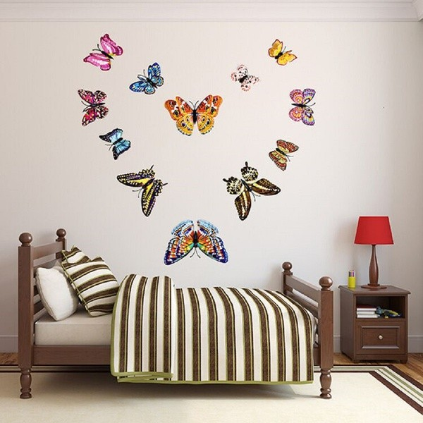 12-piece Luminous 3D Butterfly Pattern Wall Sticker