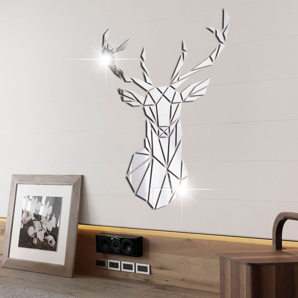 Elk Pattern Design Mirror Decor Wall Decor