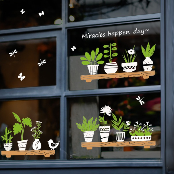 Fresh Pot Plant Sticky Wall Decor