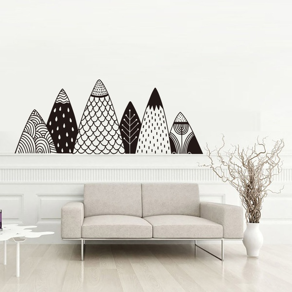 Stylish Mountain Sticky Wall Decor