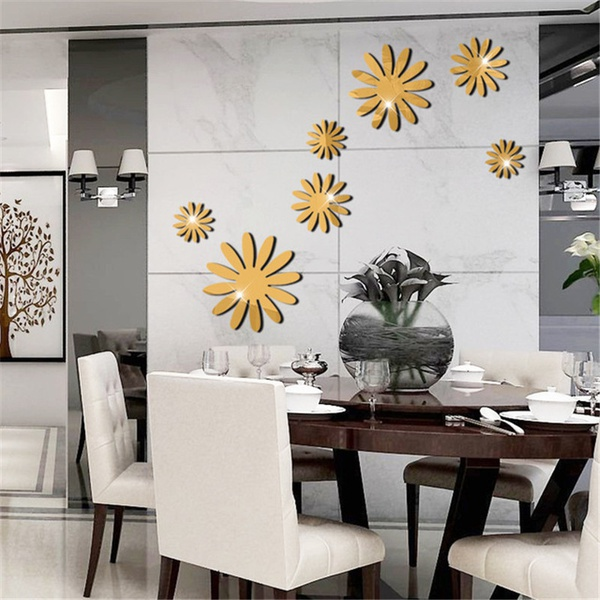 Flowers Acrylic Sticker Wall Decor