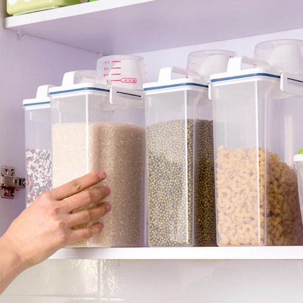 Practical Transparent Plastic Sealed Cans and Scale Storage Tank Set for Food