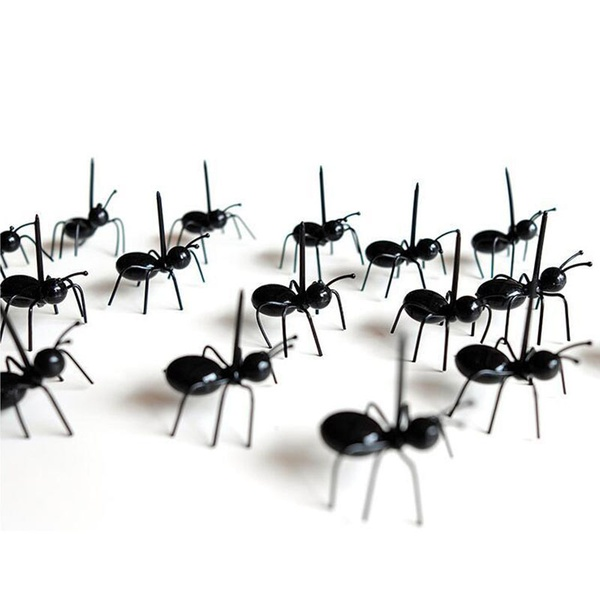 12 Pcs Stylish Ants Design Fruit Sticks