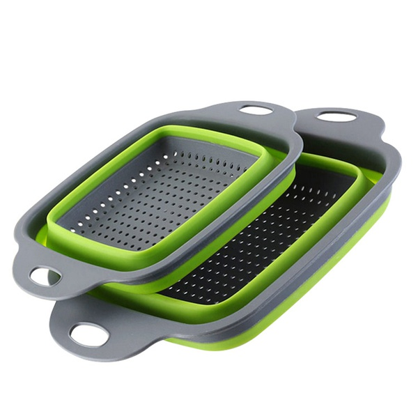 2 Pcs Foldable Filtering Fruit Box