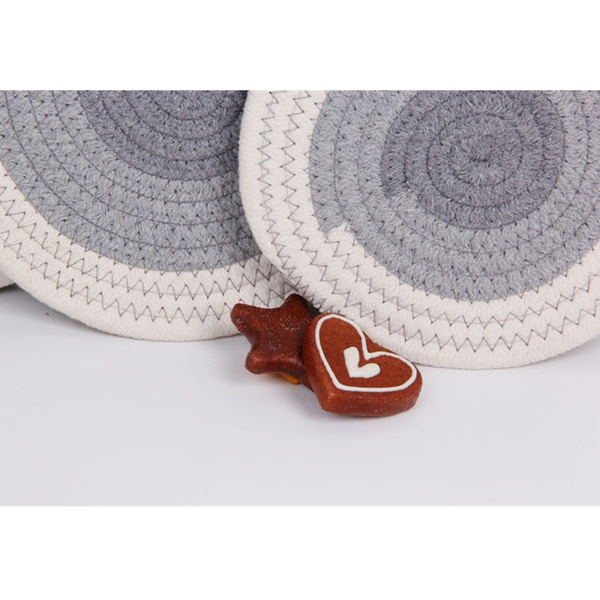 Color Blocked Cotton Braided Placemat Kitchen Table Heat Shield