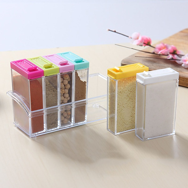 6 Pcs Kitchen Seasoning Dispenser Set