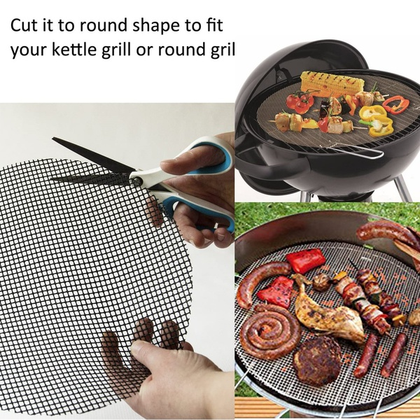 BBQ Grill Mesh Mat Sets- Non-Stick Cooking Mats for Grilled Vegetables/Fish/Fajitas/Shrimp
