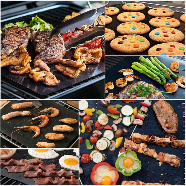 BBQ Grill Mat Set of 6 – Non-Stick, Heavy Duty, Reusable, and Easy to Clean