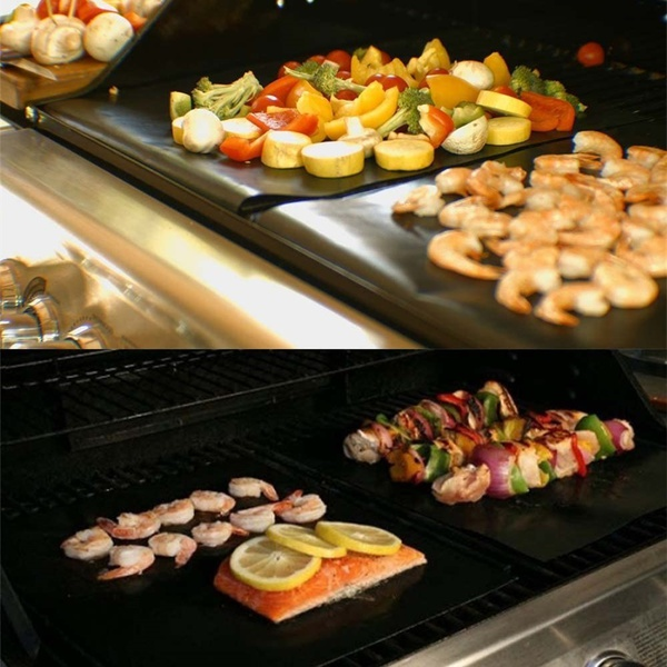 BBQ Grill Mat Set of 6 – Non-Stick, Heavy Duty, Reusable, and Easy to Clean