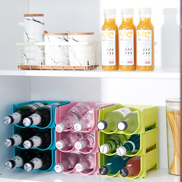 Refrigerator Beverage Storage Box Superimposable Storage rack