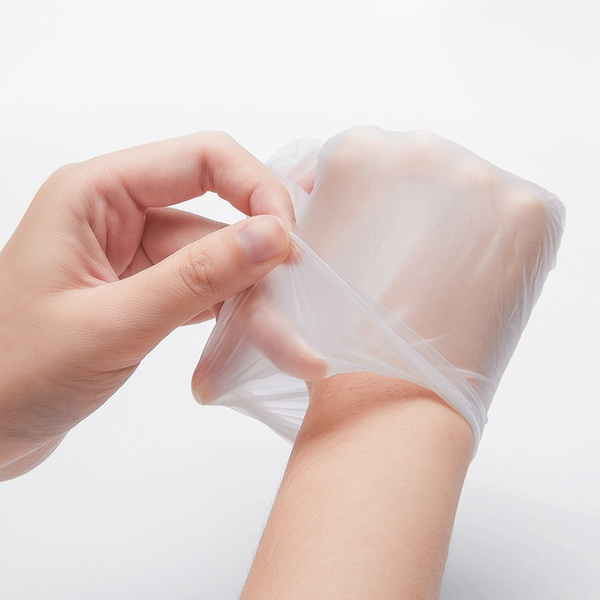 100 Pcs Squish Clear Vinyl Gloves Latex Free Powder-Free Glove PVC Cleaning Health Gloves for Kitchen Cooking Cleaning Safety Food Handling