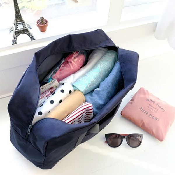 Trendy Solid Waterproof Cloth Storage Travel Bag