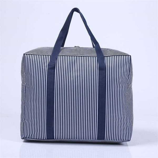 Traveling Navy Stripe Printed Oxford Fabric Storage Bag