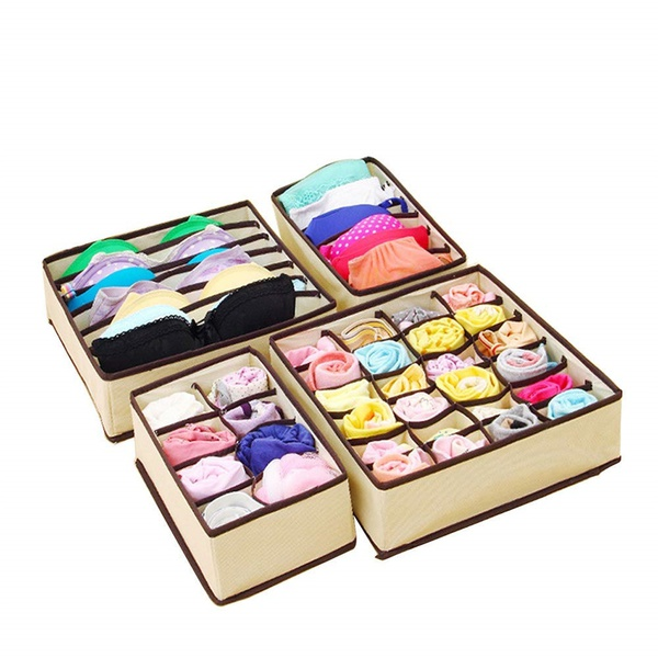 4 Pcs Practical Cloth Storage Box