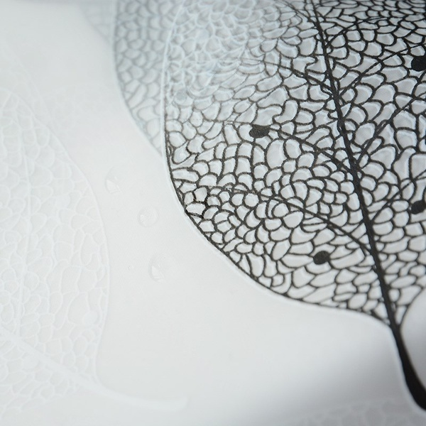 Leaves Print Waterproof Shower Curtain