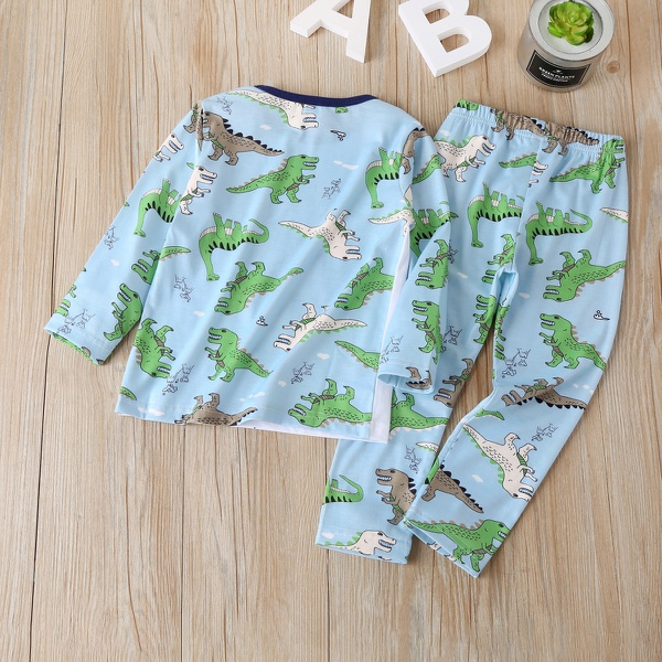 2-piece Baby / Toddler Boy Adorable Dino Print Top and Pants Set