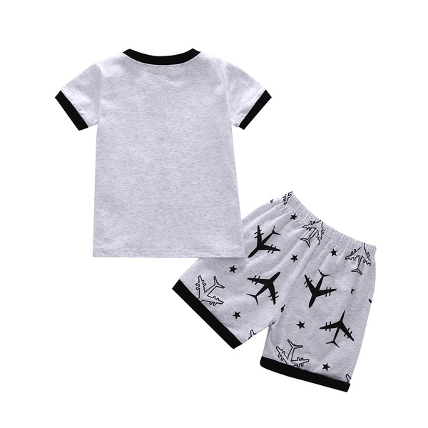 2-piece Baby / Toddler Boy Airplane Print Tee and Shorts Set