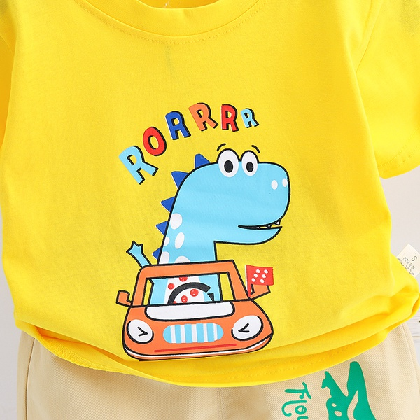 2-piece Baby / Toddler Boy Adorable Dino Print Tee and Shorts Sets