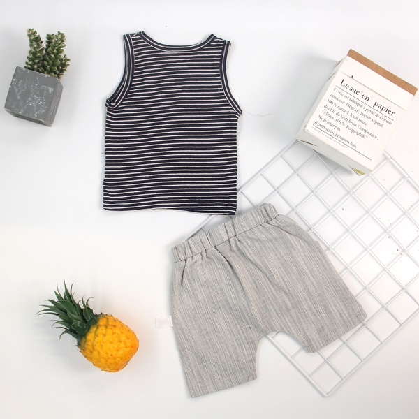 2-piece Baby / Toddler Boy Striped Tank and Shorts Set