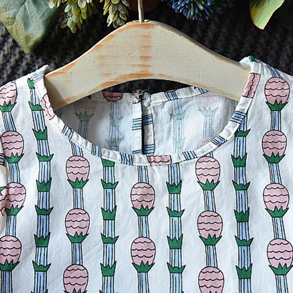 Ruffle Pineapple Blouse and Shorts Set
