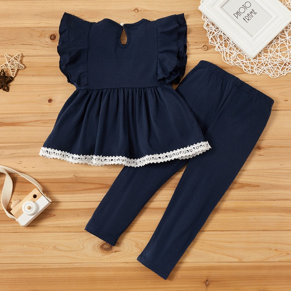 2-piece Baby / Toddler Girl Stylish Leopard Print Heart Top and Bowknot Pants Set