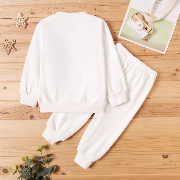 2-piece Baby / Toddler Girl Solid Casual Pullover and Sporty Pants Set
