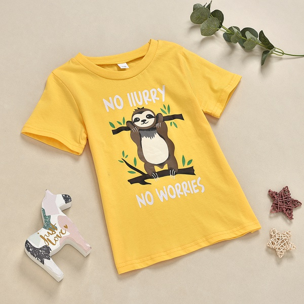 Baby / Toddler Boy Adorable Sloth Print Tee