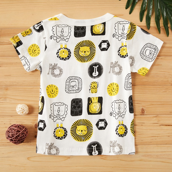 Baby / Toddler Boy Adorable Lion Allover Tee