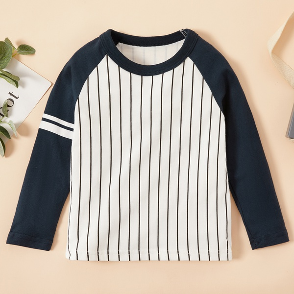 Baby / Toddler Boy Striped Causal Long-sleeve Tee