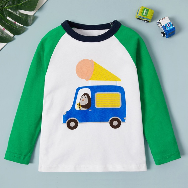 Baby / Toddler Boy Cartoon Car Print Long-sleeve Tee