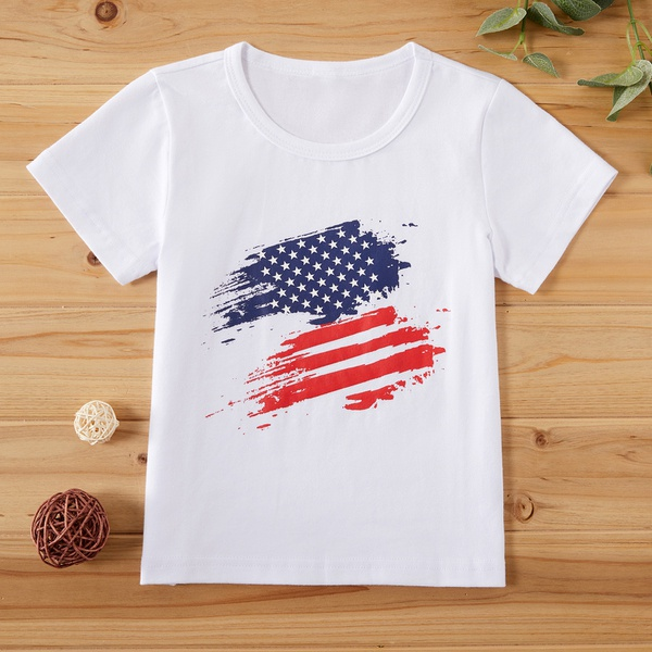 Baby / Toddler Independence Day US Flag Print Tee