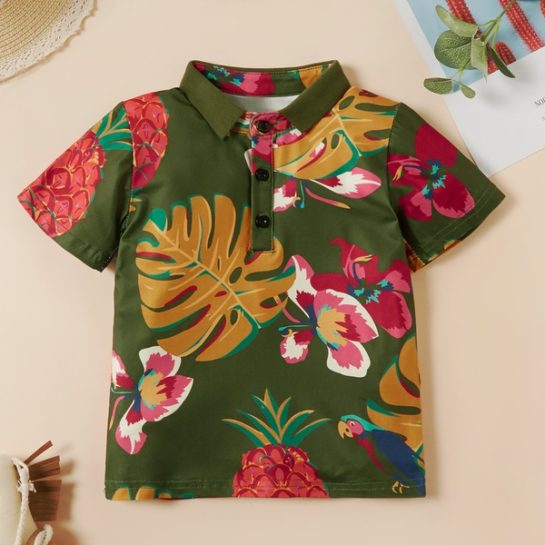 Baby / Toddler Boy Stylish Parrot Print Shirt
