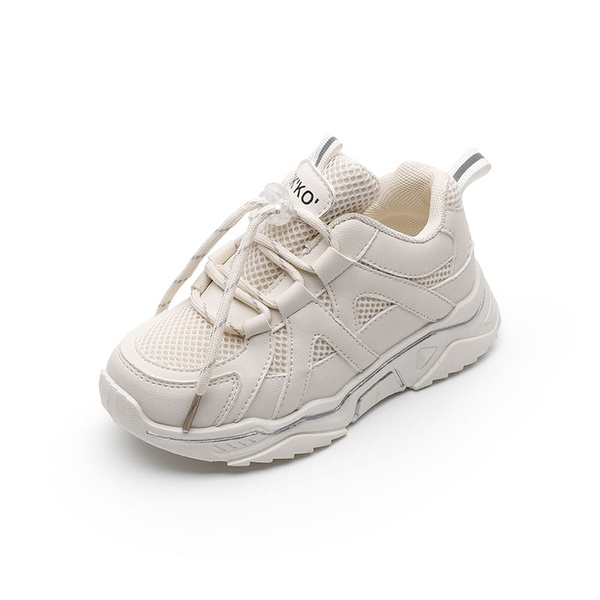 Kid Causal Breathable Solid Lace-up Sneakers